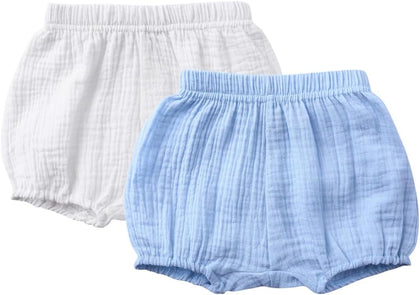 Baby Cotton Gauze Baby Bottom Bloomers Diaper Cover, Big PP Shorts for Toddler Boys Girls