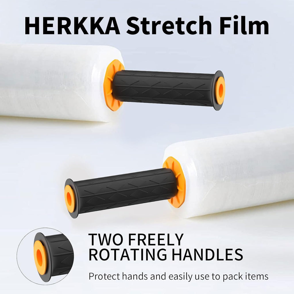 Stretch Film With Handles Industrial Strength Moving Wrapping Plastic Roll Shrink Wrap For Pallet Wrap 15 Inches X