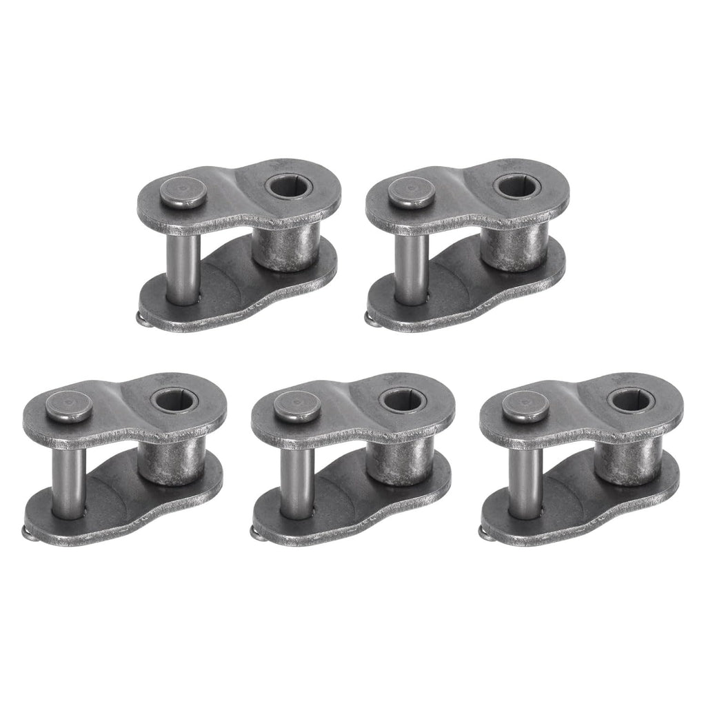 uxcell 5Pcs #100 Chain Offset Half Link Roller, 1 1/4" Pitch Carbon Steel, Standard Chain End Connector Split Links for 20A Chain