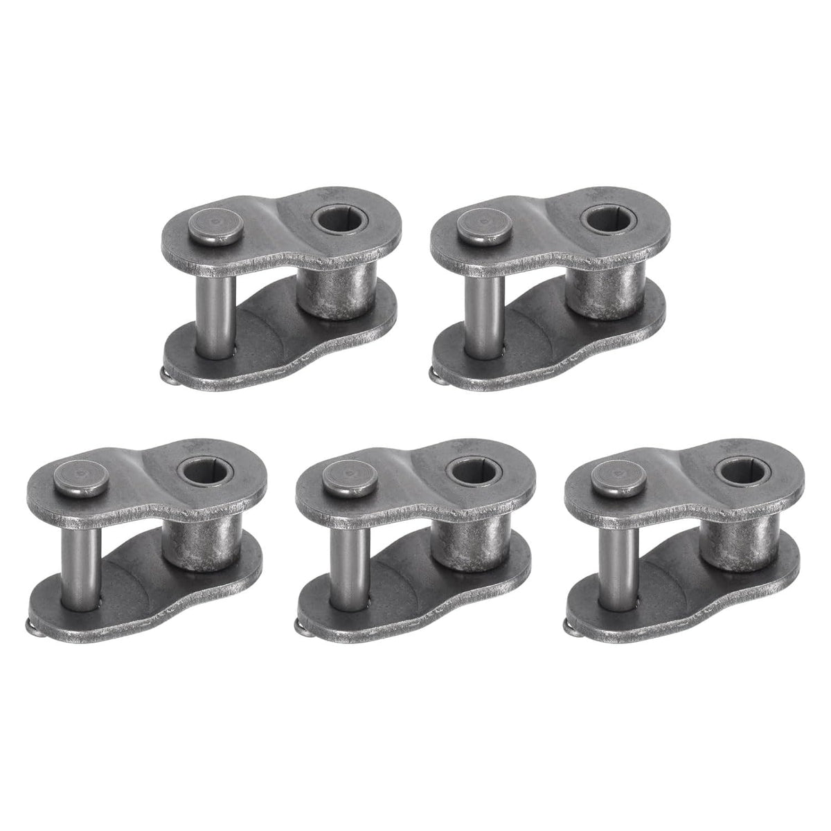 uxcell 5Pcs #100 Chain Offset Half Link Roller, 1 1/4" Pitch Carbon Steel, Standard Chain End Connector Split Links for 20A Chain