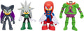 DC X Sonic Collectable 2.5 Inch Scale Action Figures Knuckles Silver Rouge Dr. Eggman Featuring Multiple Points of