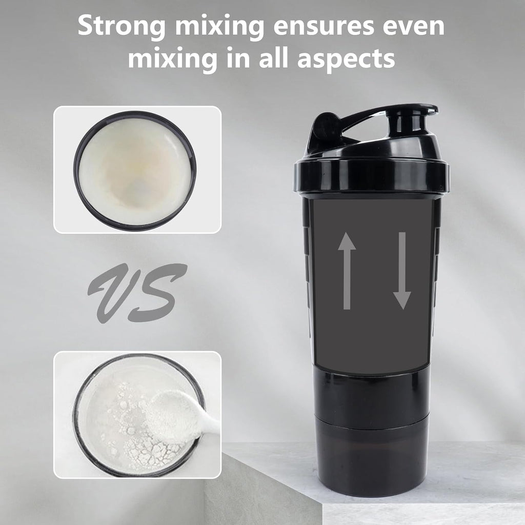 Shaker Bottle 16OZ Protein Shaker Bottles with Mix Ball Sports Water Bottle Leak Proof GYM Cup for Protein Mixes with