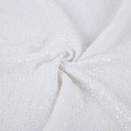 White Sequin Tablecloth, Glitter Table Cover 60x102 Inch Rectangle