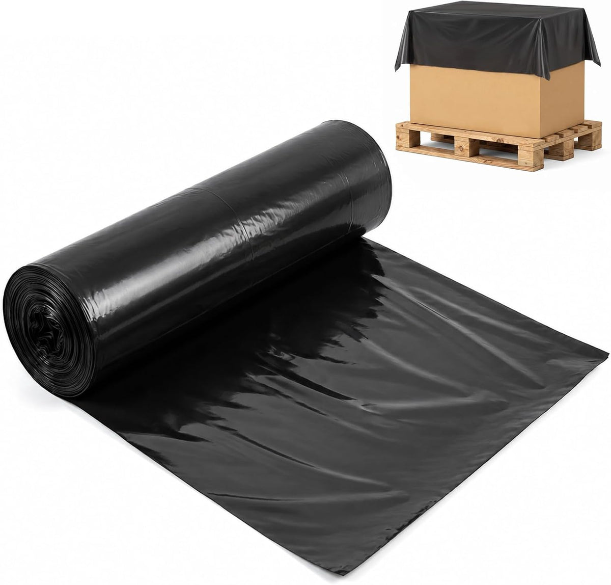 Plastic Pallet Cover Bags 60''l x 60''w 1.5 Mil (250 Bags/roll)