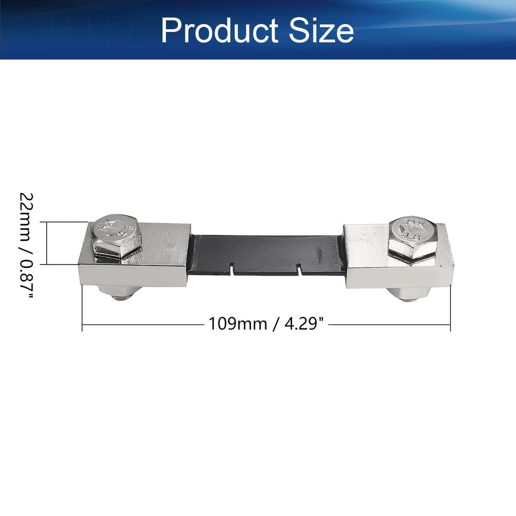 Heyiarbeit DC Current Meter Shunt Resistor 100A 75mV for DC Ammeter Analog Panel Shunt Divider Meter External FL-2