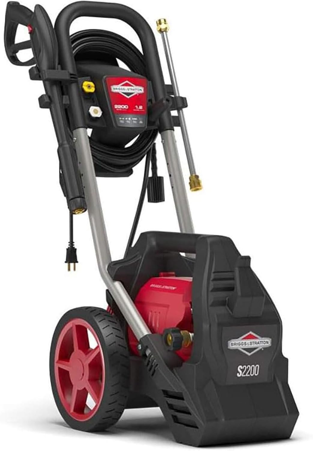 2200 Max PSI/1.2 Max GPM Electric Pressure Washer with 25 ft. Hose, 4 Spray Nozzles, Instant Start/Stop System and 9