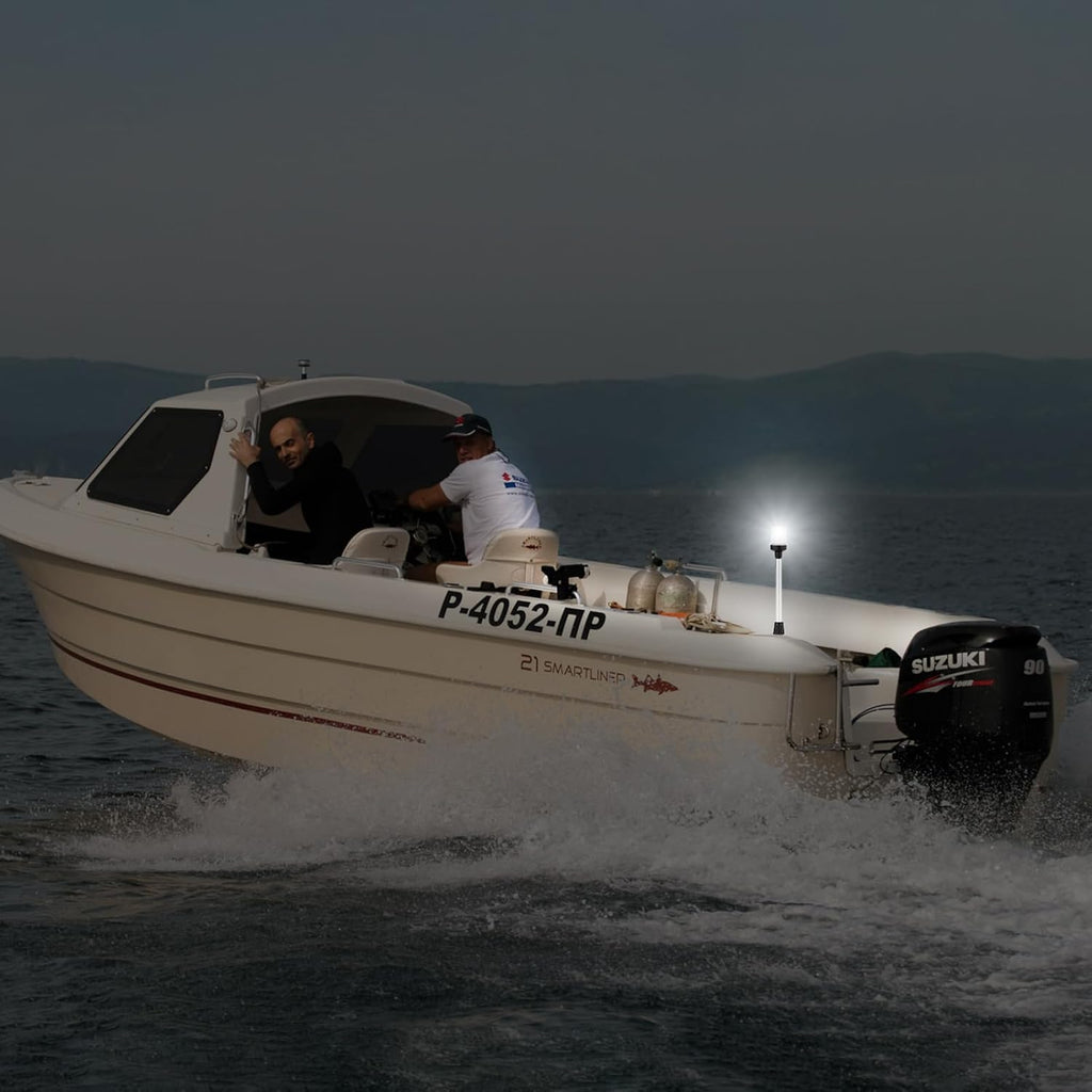 Obcursco LED Boat Stern Lights, 3NM LED Anchor Light with Base