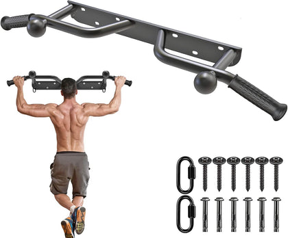 Heavy Duty Wall Mounted Doorway Pull Up Bar, Multifunctional Chin Up Bar, Portable Fitness Door Bar, Body Workout
