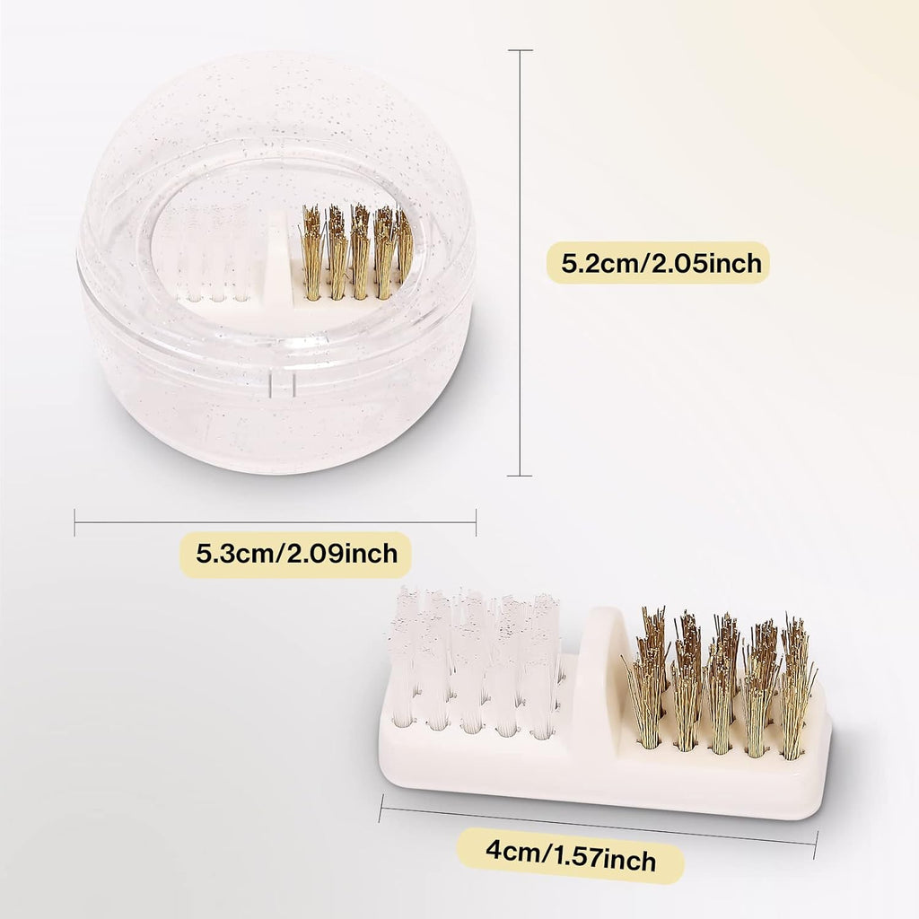 Nail Drill Bits Cleaner Brush Case Accessories with Clear Cover for Cleaning Tungsten Carbide Ceramic Nail Drill Bits
