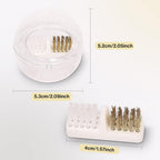 Nail Drill Bits Cleaner Brush Case Accessories with Clear Cover for Cleaning Tungsten Carbide Ceramic Nail Drill Bits