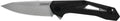 Airlock Pocket Knife, Black, 3 Inch Drop Point Blade | EDC with Assisted Opening, Reversible Pocketclip, Everyday