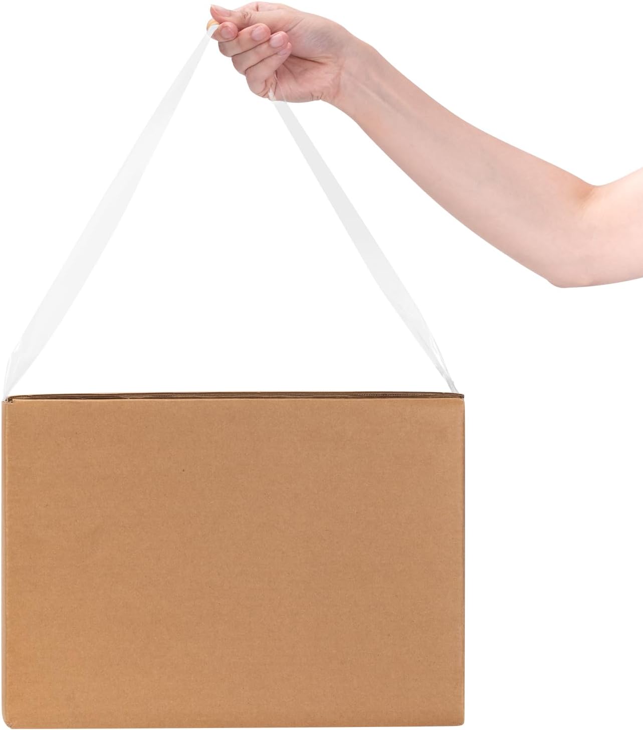 Strong Plastic Adhesive Packing Tape for Shipping, Sealing Boxes, Moving and Storage, Clear, Low Odor, 1.88 in x 54.6