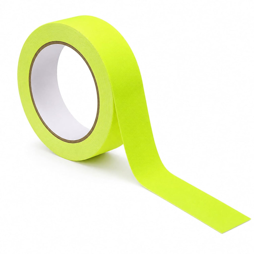 Spike Tapes Neon Yellow Gaffer Tape Fluorescent Blacklight UV Reactive Tape