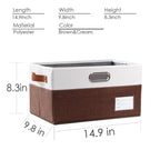 Foldable Storage Bins with Handles [3-Pack] Fabric Collapsible Storage Boxes Baskets Cubes Containers with Handles