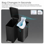 12 Gallon Kitchen Trash Can with Slim Fit Design