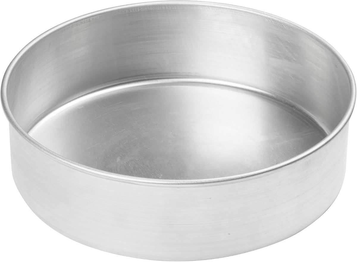 10" Red Heavy-Duty Round Layer Aluminum Cake Pan
