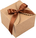 Small Kraft Gift Boxes with Ribbon, 10 Pack Gift Boxes for Presents