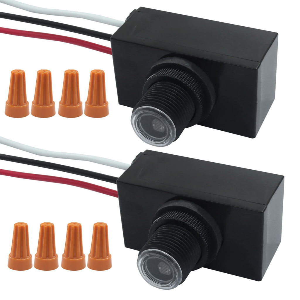 2 Pack Dusk to Dawn Sensor for Outdoor Lighting