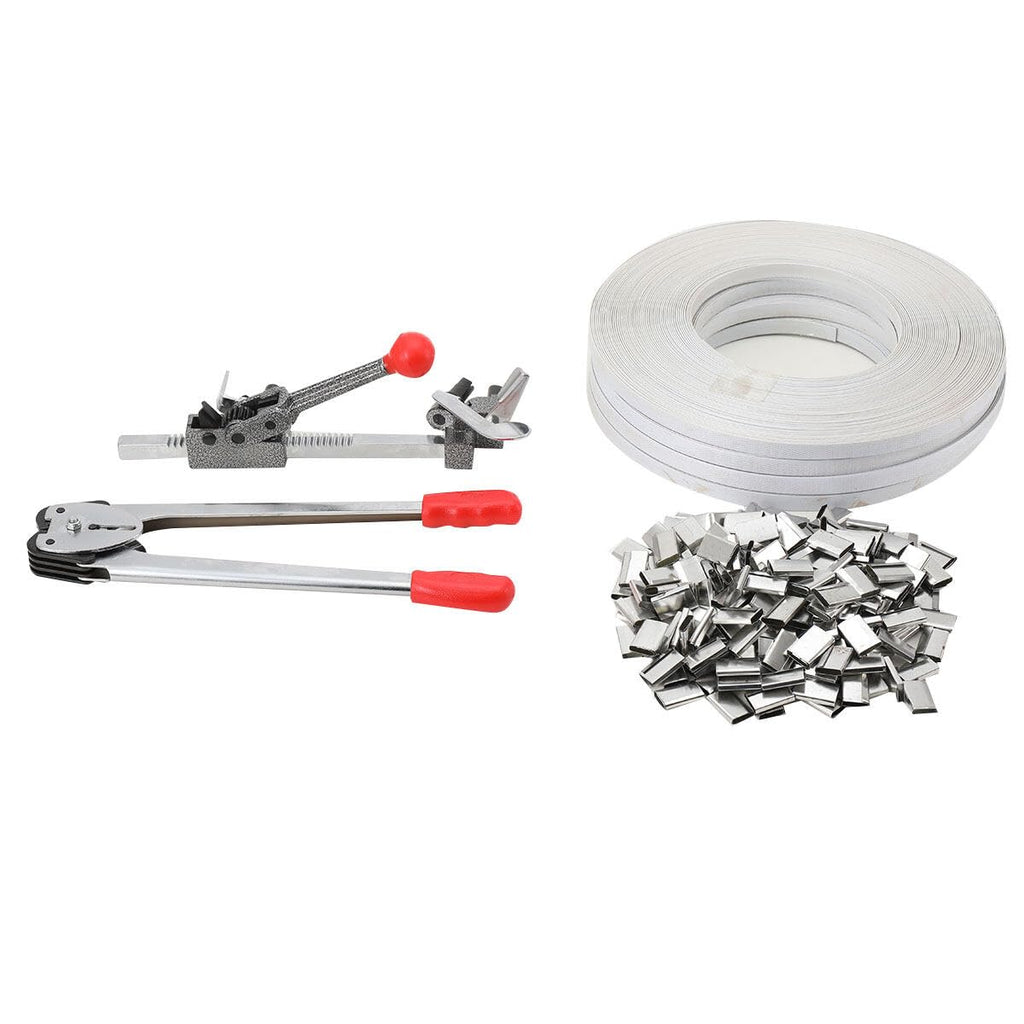 Banding Packaging Pallet Strapping Kit ECUTEE Pallet Packaging Strapping Tool All-in-One Poly Strapping Tensioner