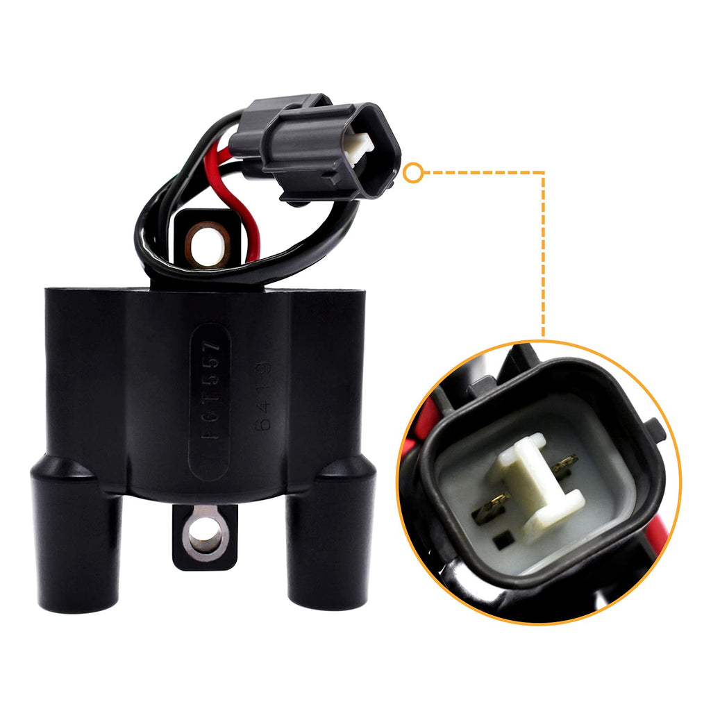 F6T557 Ignition Coil Compatible With Yamaha 2005 F60 4 Stroke Ignition Coil 63P-82310-01-00 F150 F50 F75 F90