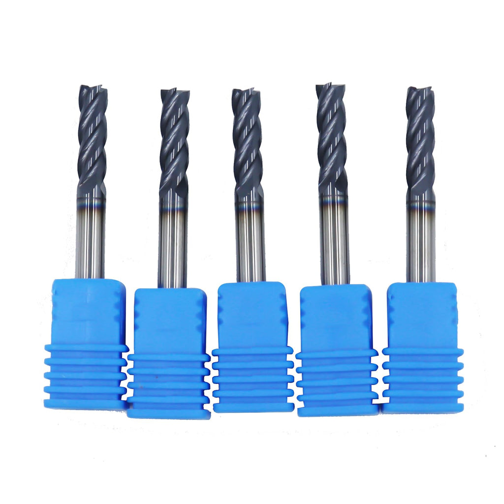5Pcs 3/16in Solid Carbide End Mills, 4 Flute