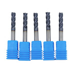 5Pcs 3/16in Solid Carbide End Mills, 4 Flute
