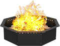 Smokeless Fire Pit Ring 35-Inch Outer 31-Inch Inner Diameter, Large Solid Steel Firepit Liner for Outside Wood