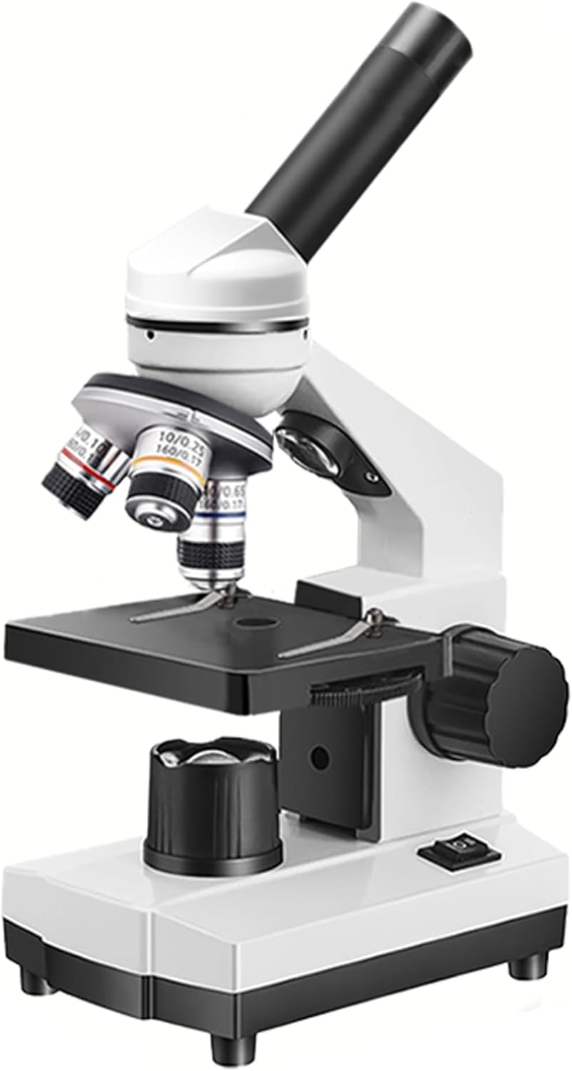 Adult and Student Compound Microscope - 40X-2000X High-Power Biological Microscope, with Dual LED Lighting, Suitable