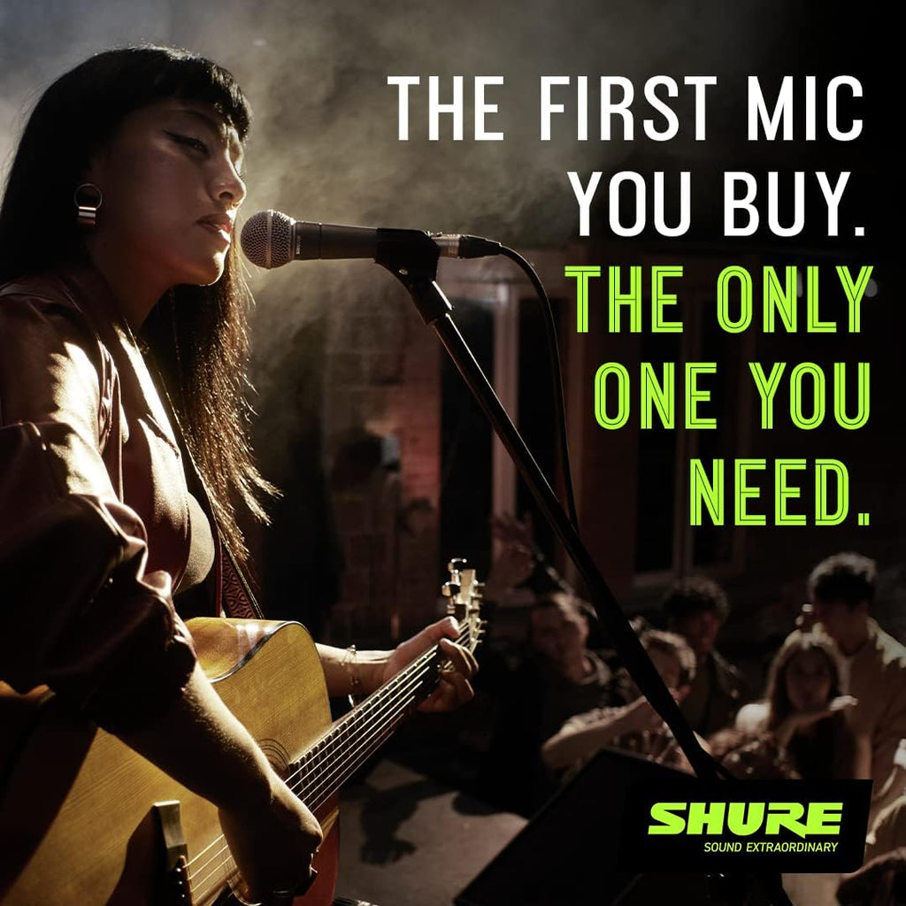 SM58 Pro XLR Dynamic Vocal Microphone | Cardioid dynamic vocal mic for studio and live performance, podcasting and