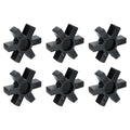 uxcell 6pcs L150 Jaw Coupling Insert, Flexible Solid Type NBR Rubber Jaw Coupling Center Inserts for L Jaw Coupling L-Jaw Coupler Set, Black