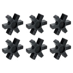uxcell 6pcs L150 Jaw Coupling Insert, Flexible Solid Type NBR Rubber Jaw Coupling Center Inserts for L Jaw Coupling L-Jaw Coupler Set, Black