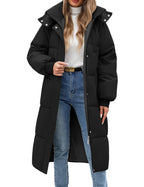 Women's Winter Puffer Coat Long Quilted Jacket with Pockets