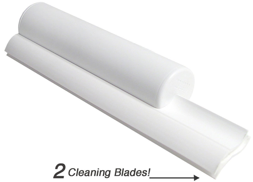 Dual Bladed Classic Bath Squeegee - All White