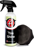 Tire Shine Combo - Spray Tire Dressing W/ SiO2 For Non Greasy Car Detailing | Use W/Tire Applicator After Tire