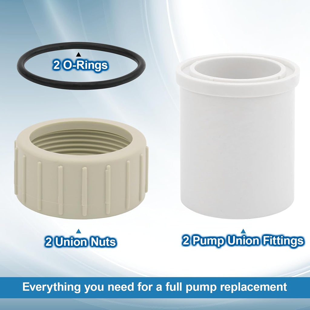 350157 Union Kit Replacement Compatible with Pentair SuperFlo VS Pumps 2 Pack