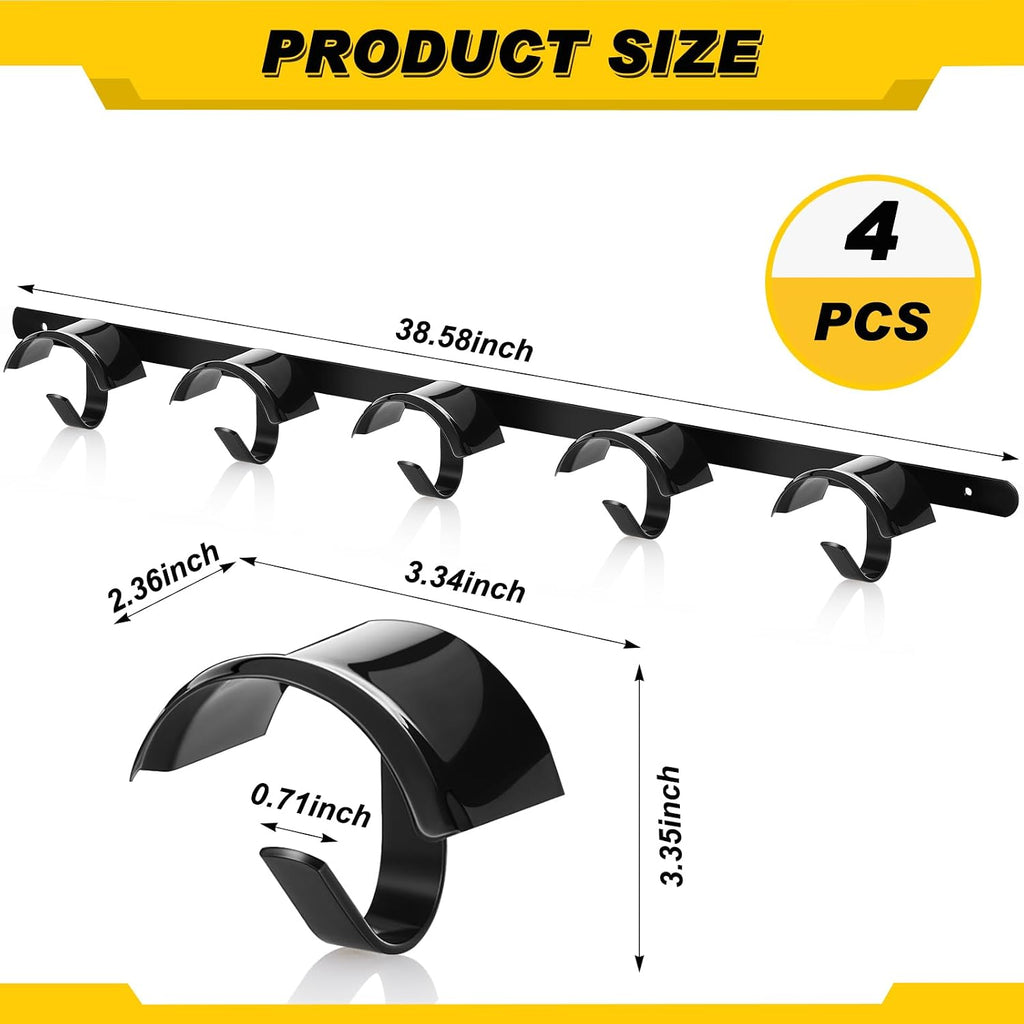 4 Pcs Bridle Rack for Horse Wall Mount, Horse Tack Bulk, Five Hooks