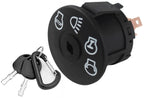 Viefow 175566 7-Terminal 4-Position Ignition Switch with Key