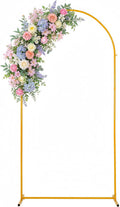 7.2FT Gold Arch Backdrop Stand, Metal Wedding Arch Frame for Ceremony, Balloon Arch Stand for Party, Birthday, Bridal