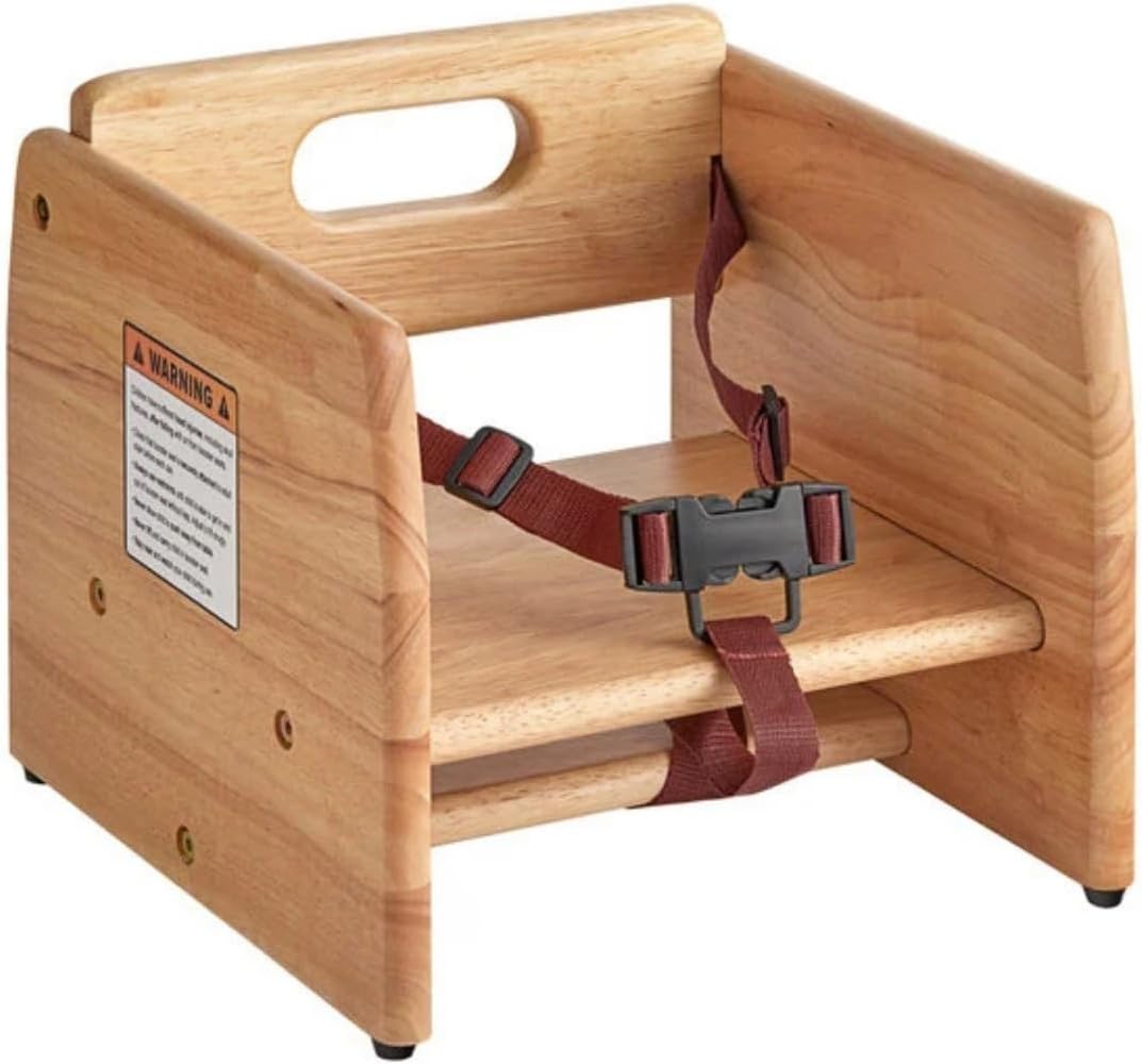 Natural Wooden Raised Restaurant Chair for Smaller Guests