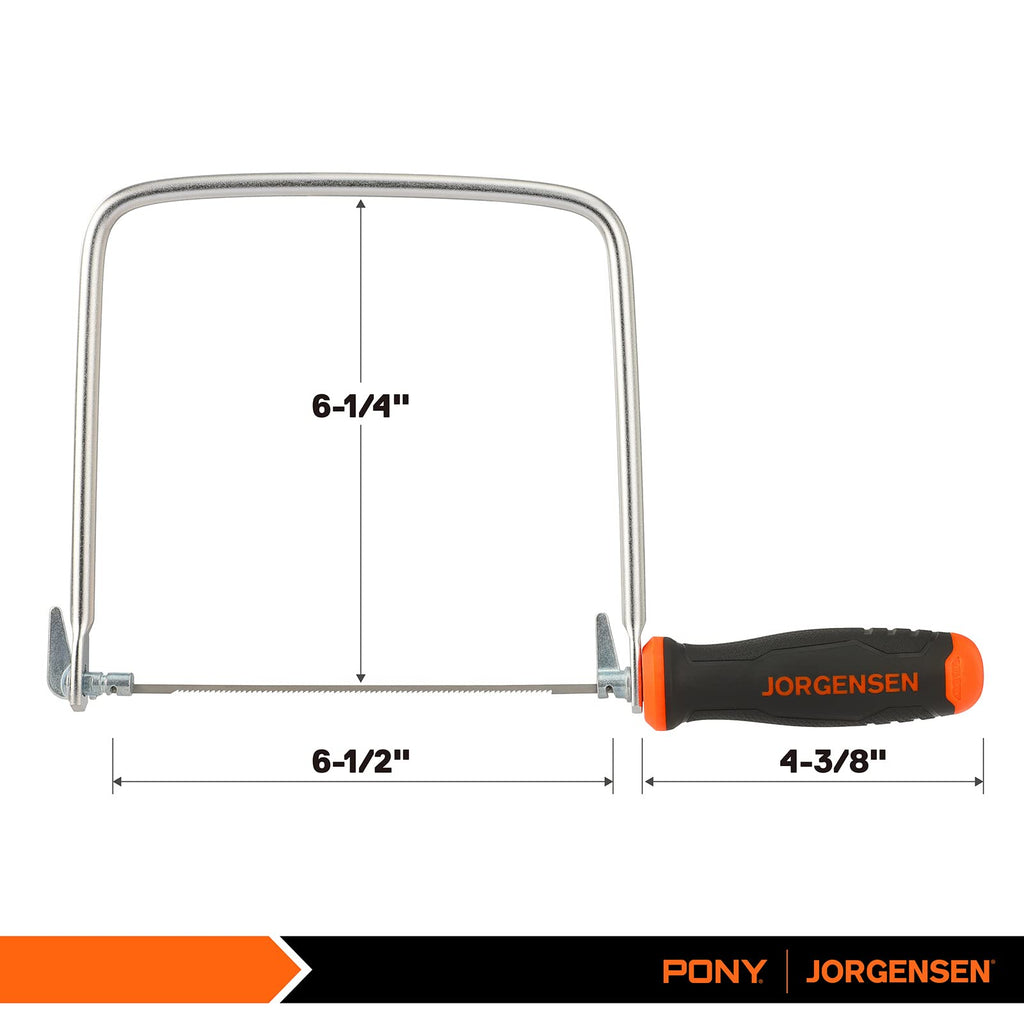 JORGENSEN Pro Coping Saw Set with 2 Replacement Blades, 6-1/2 Inch