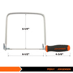 JORGENSEN Pro Coping Saw Set with 2 Replacement Blades, 6-1/2 Inch