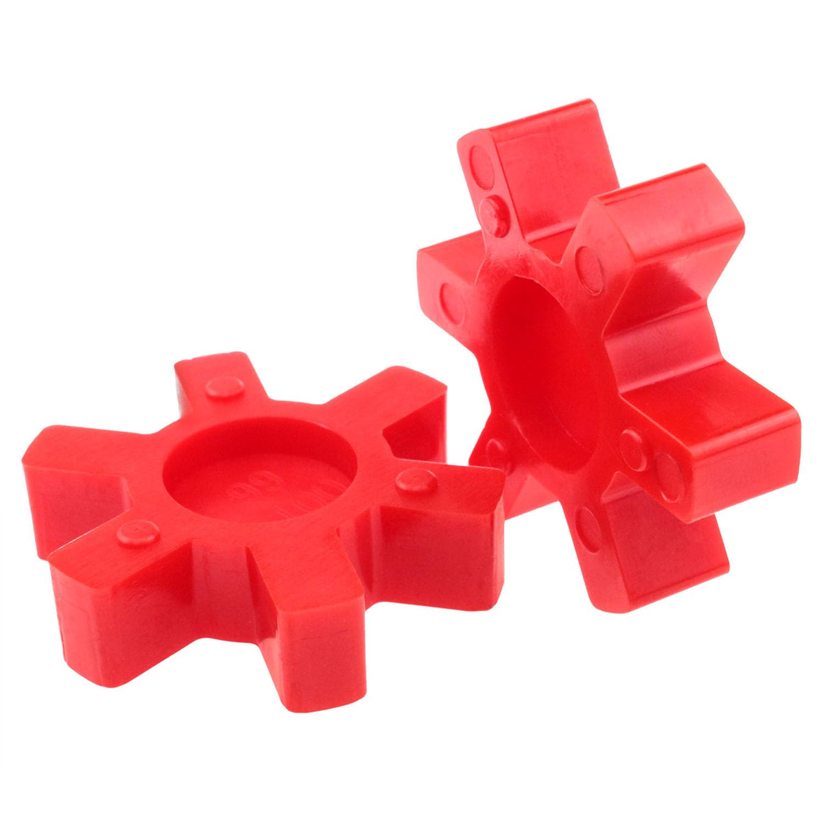 Rubber Spider Insert Solid Spider Center Inserts Polyurethane Material for Coupling Group Mechanical Equipment Red 2PCS