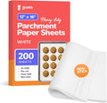 12 x 16 Inch Baking Parchment Paper Sheets [200 Count] White