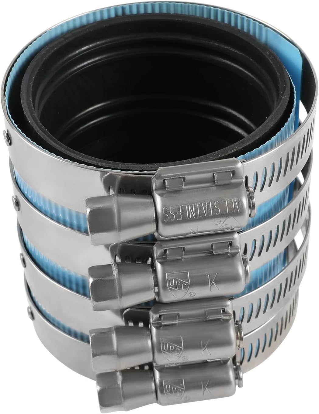 5Pcs EFIELD 3" No-Hub Coupling Colored Shield,Blue(CLAMP060-5)