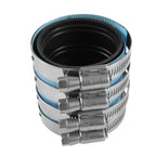 5-Pack EFIELD 8" No-Hub Coupling, Heavy Duty Colored Shield, Blue