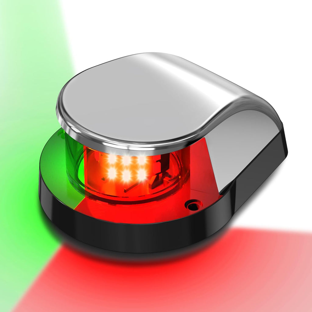 Obcursco Boat Navigation Lights, Red and Green LED Light, Boat Accessories