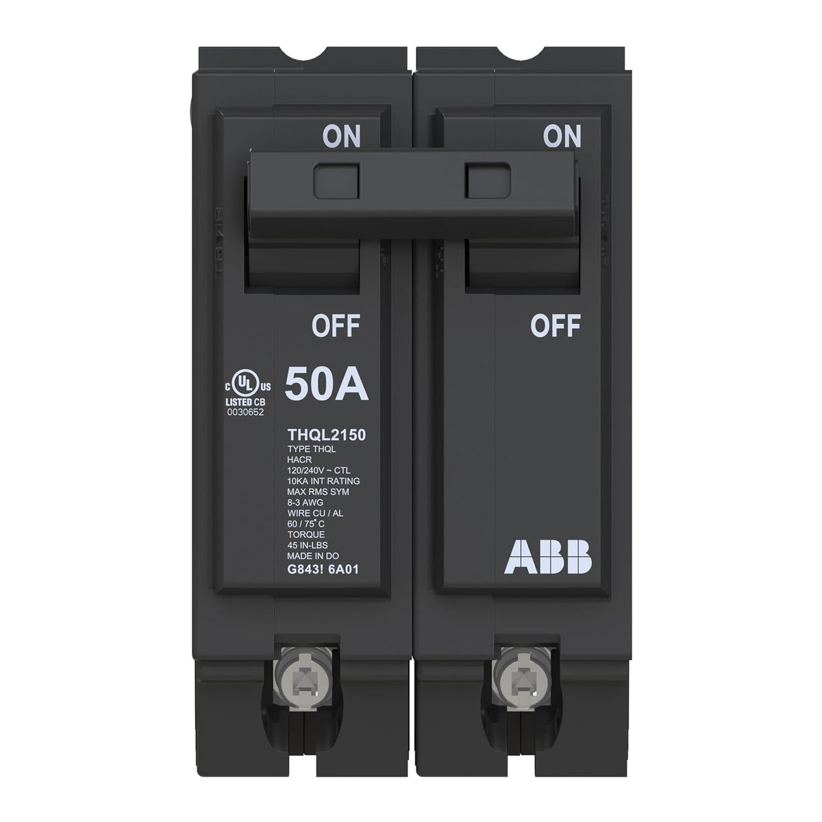 ABB Q-Line THQL2150 • Circuit Breaker • 50 Amp Double Pole