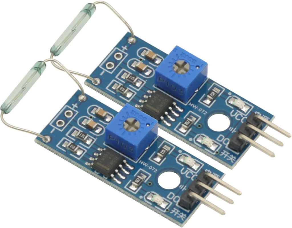 2Pcs Reed Sensor Module Reed Switch Magnetic Switch for Arduino