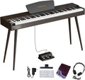 Digital Piano 88 Key Weighted Keyboard Full Size Electric Piano | For Beginners With Three-pedal Piano Cover