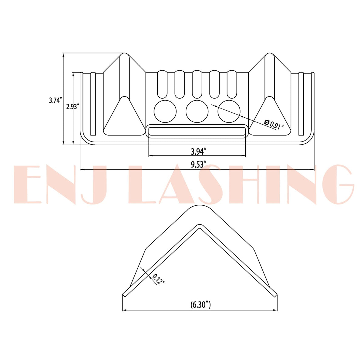 ENJ 20 Pcs Flatbed Edge Protector for Cargo Load,Corner Tie Down Protector